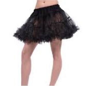 NWT,DANCE,Adult Small Black Petticoat Tulle Underskirt Dance Costume Slip Size M